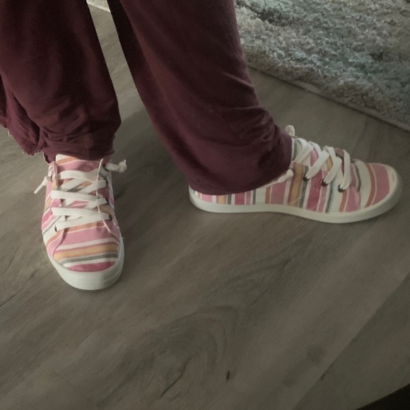 Kelly Multi Striped Canvas Sneakers - Picture 3 of 7